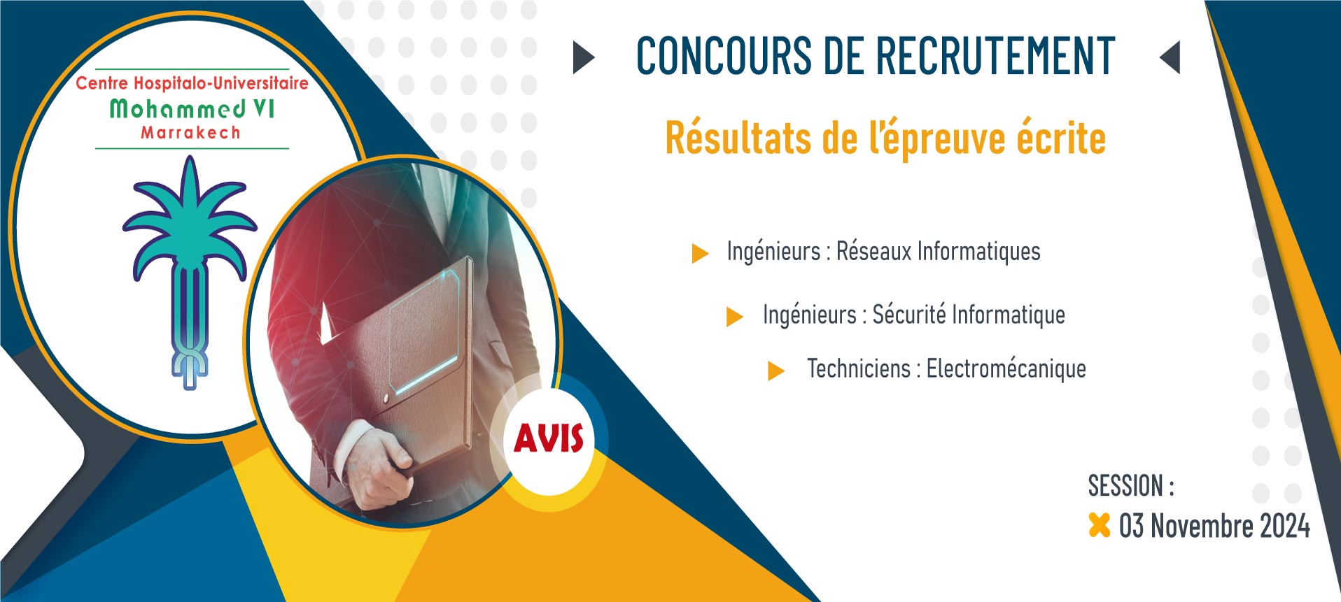 Résultat de l'épreuve écrite du concours de recrutement des ingénieurs en informatiques et techniciens en électromécanique- Session 03 Novembre 2024